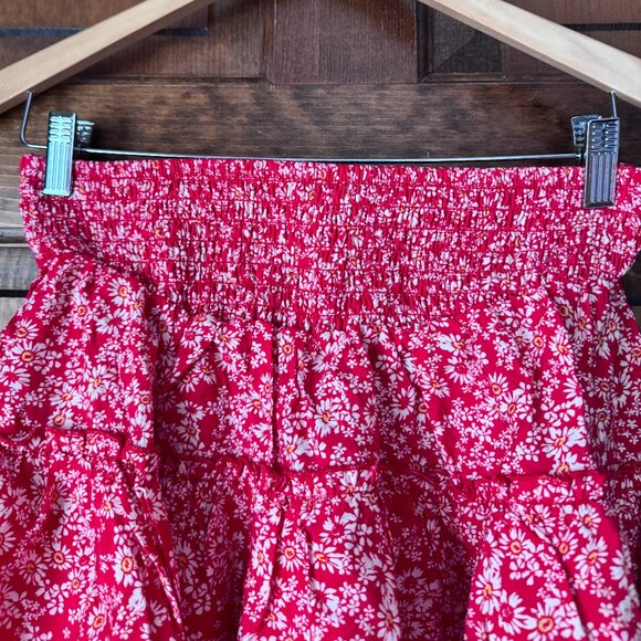 NWT Sienna Sky Red w/White & Yellow Flowers Skirt w/Hidden Red Shorts Large - Picture 2 of 8